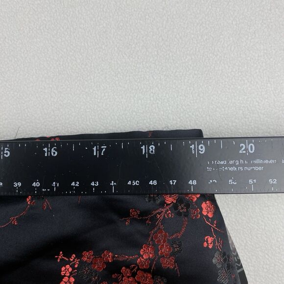 Plus Size Womens 20 Pants Black Silky Cherry Blossom Floral Print NWOT Vintage - Picture 4 of 11